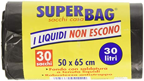 SACCO PATT.SUPERBAG NERO 30L30